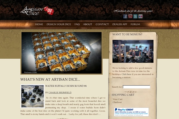 artisandice.com site used Divi-woocommerce-pro