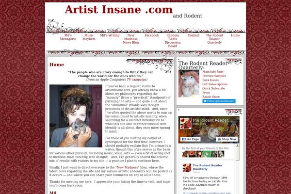 artistinsane.com site used Themescapes Raider