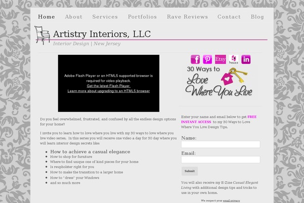 artistry-interiors.com site used Headway