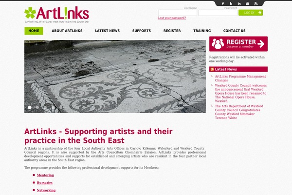artlinks.ie site used Artlinks