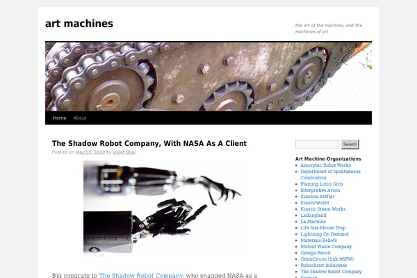Twenty Ten theme site design template sample