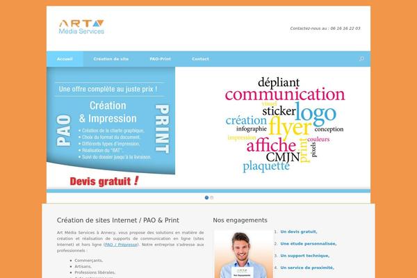 Vantage theme site design template sample
