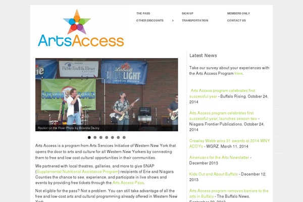 arts-access.org site used Organic_verbage_free