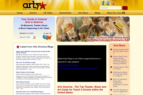 artsamerica.org site used Artsamerica