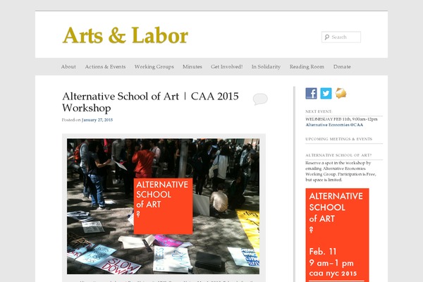 artsandlabor.org site used Artsandlabor
