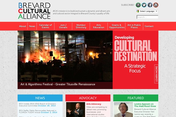 artsbrevard.org site used Bca