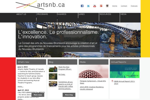 artsnb.ca site used Artsnb