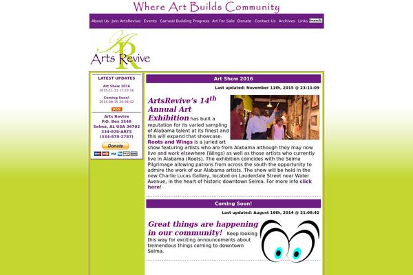artsrevive.com site used Arts