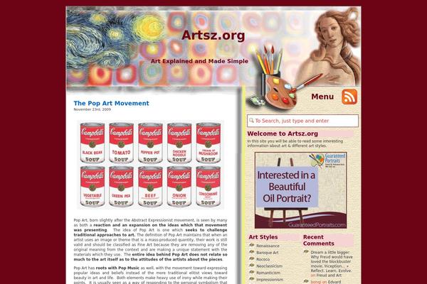 artsz.org site used Artsz