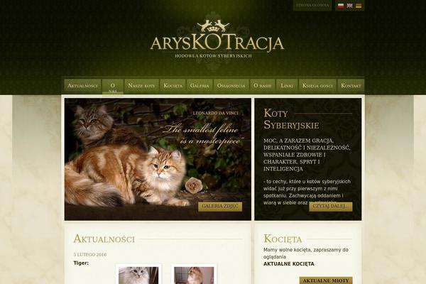 aryskotracja.pl site used Mirieldesign