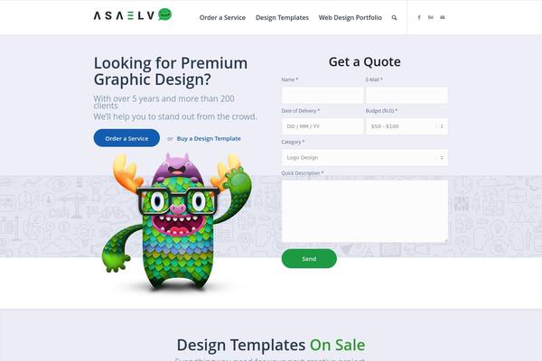 Enfold theme site design template sample