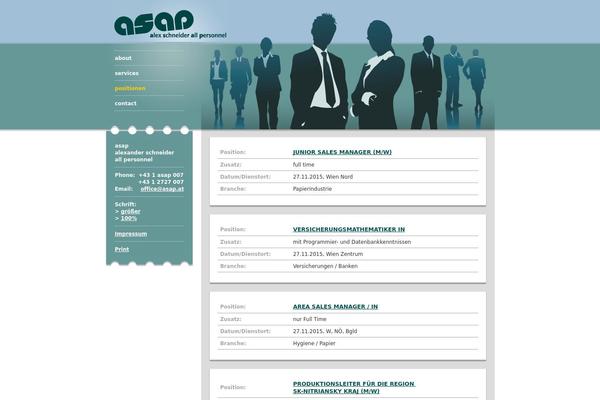 Asap theme site design template sample