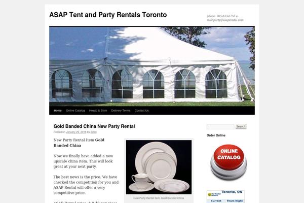 Twenty Ten theme site design template sample