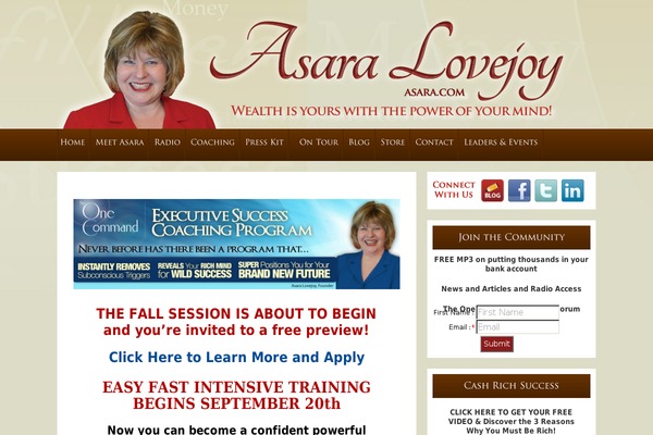 asara.com site used Asaratheme
