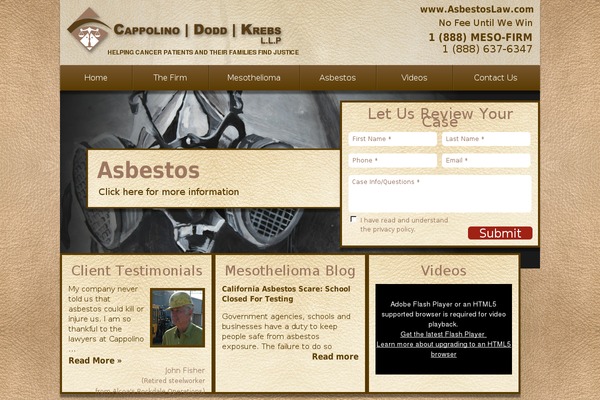 asbestoslaw.com site used Cpdod-asbewp-responsive