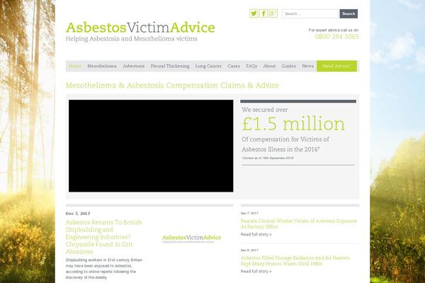 asbestosvictimadvice.com site used Asbestos