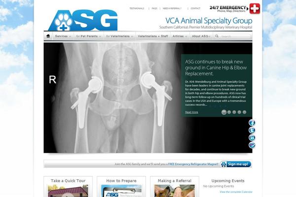 Asg theme site design template sample