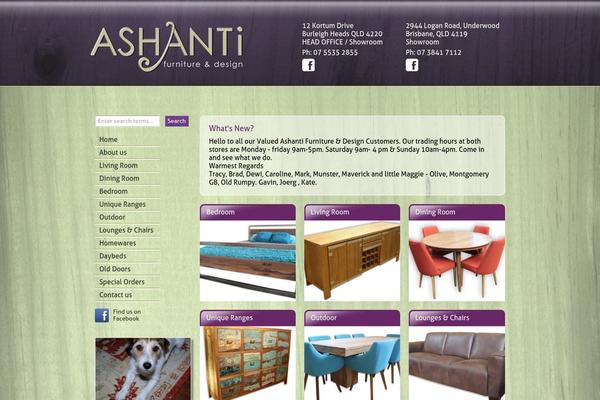 ashantifurniture.com.au site used Ashanti
