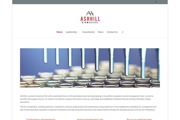 ashhill.net site used Divi
