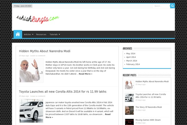 WordPress website example screenshot