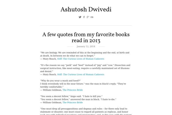 ashutoshdwivedi.com site used Page