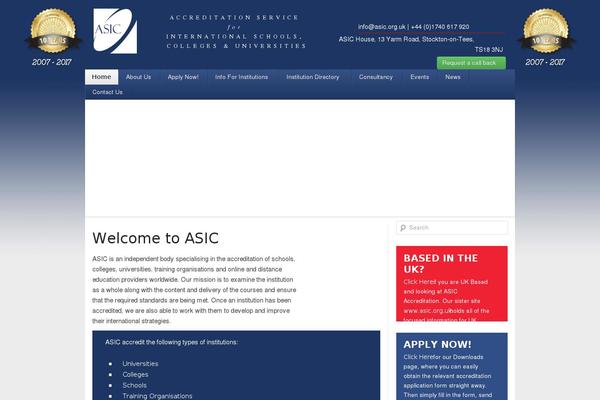 asic theme websites examples