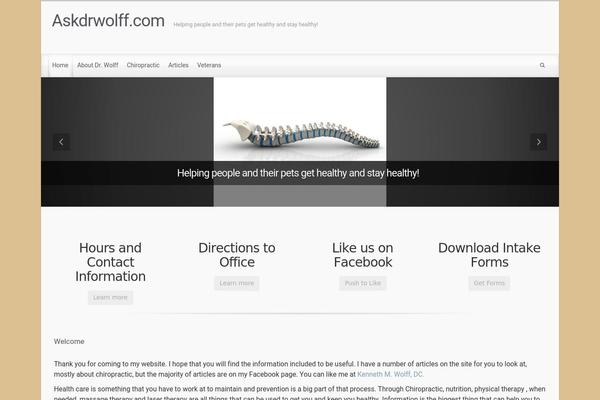 evolve theme site design template sample