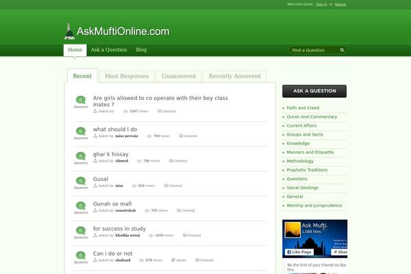 askmuftionline.com site used Answers
