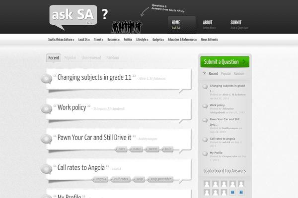 AskIt theme site design template sample