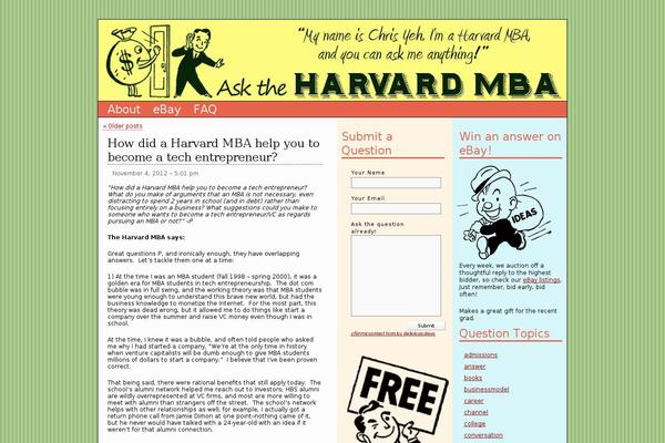 asktheharvardmba.com site used Harvard