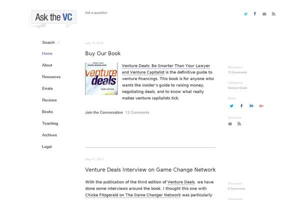 askthevc.com site used Venture-deals