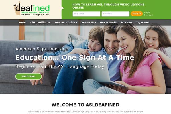 Site using Asldeafined plugin