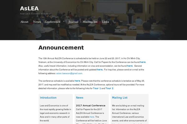 aslea.org site used Twentysixteenmodified