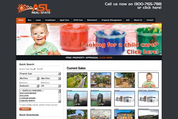 aslrealestate.com.au site used Foundations-core
