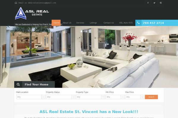 Realhomes Child theme site design template sample