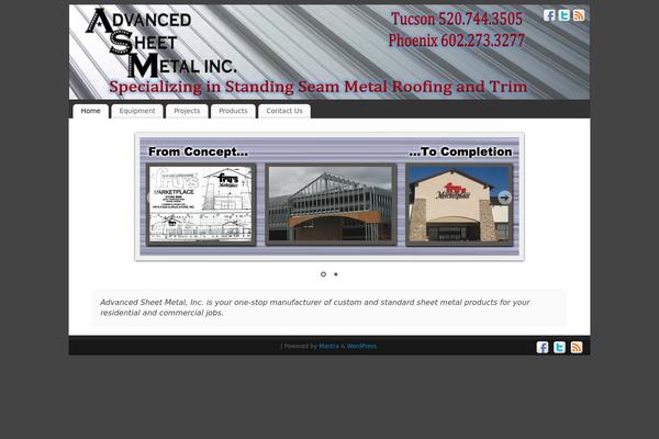 Mantra theme site design template sample