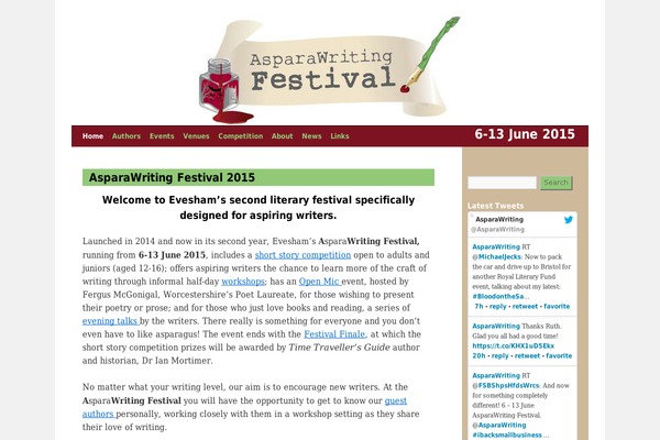 asparawritingfestival.co.uk site used Asparagus