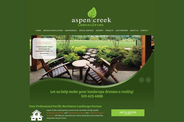 aspencreeklandscaping.com site used Beautycenter_wordpress