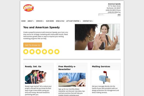 Speedy theme site design template sample
