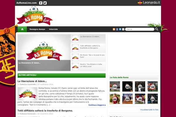 asromalive.com site used Isaytheme2012