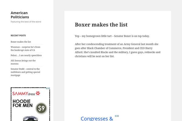 Twenty Fifteen theme site design template sample