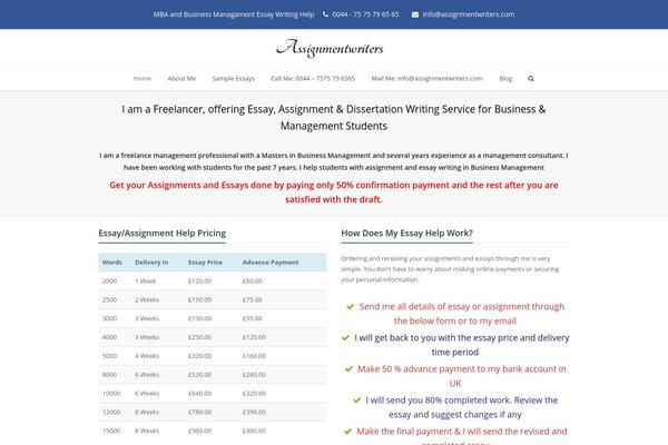 WordPress website example screenshot