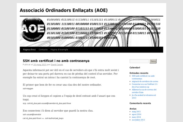 Twenty Ten theme site design template sample