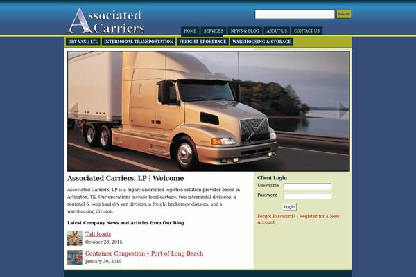 Trucking theme site design template sample