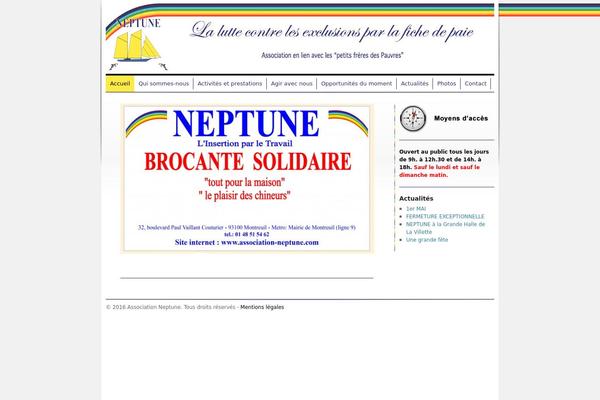 Neptune theme site design template sample