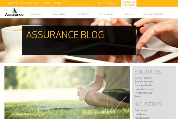 Assurance theme site design template sample