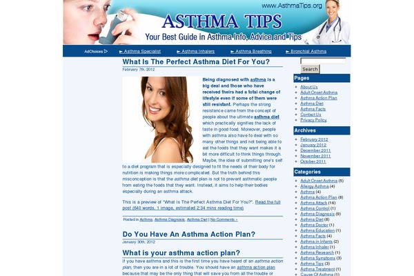 asthmatips.org site used Adsense100k