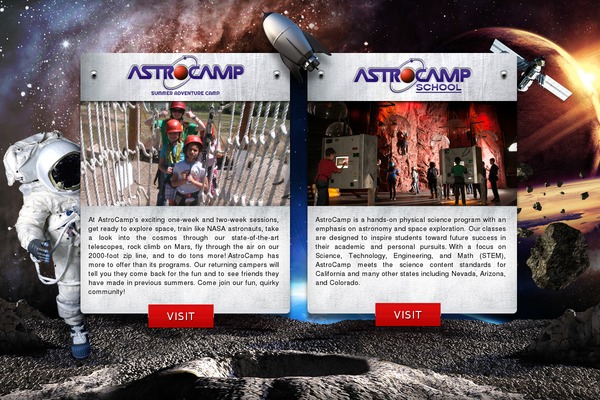 astrocamp.org site used Astrocamplanding
