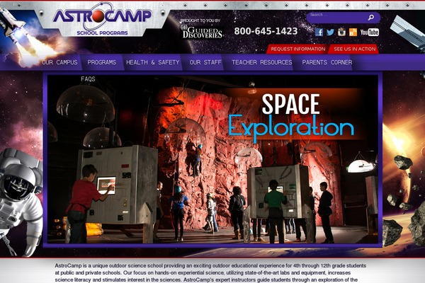 astrocampschool.org site used Astrocamp