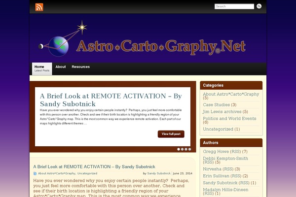 astrocartography.net site used Graphene